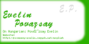 evelin povazsay business card